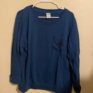 Victoria secret (pink) BLUE long sleeve sweatshirt